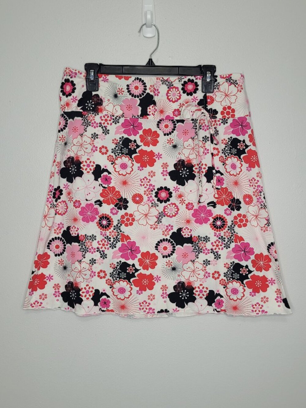 Y2k Exact Change flower print a line short cute girlie skirt